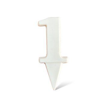 Цифра шоколадна біла "1"