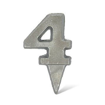 Цифра шоколадна срібна "4"