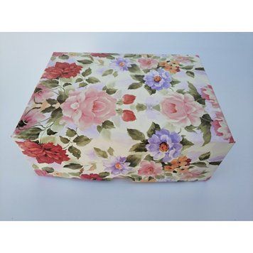Коробка на 6 кексів 240х180х90 ПІОНИ закрита