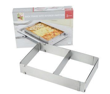 Форма нерж. розсувна без дна 2-секційна ПРЯМОКУТНА h5см