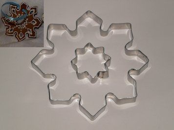 Вирубка СНІЖИНКА 12см (н-р з 2шт.)