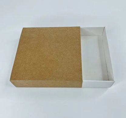 Коробка-пенал д. пряників 120х120х30 закрита КРАФТ