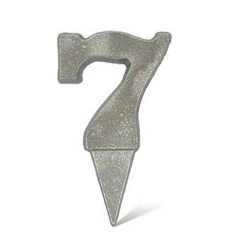 Цифра шоколадна срібна "7"