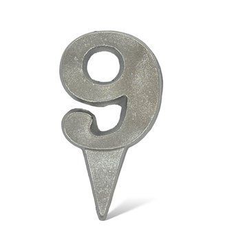 Цифра шоколадна срібна "9"