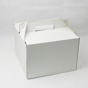Коробка д. торту 255х255х185 КАРТОН. БІЛА