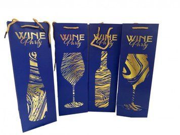 Пакет подар. на пляшку WINE PARTY 12х36х9см