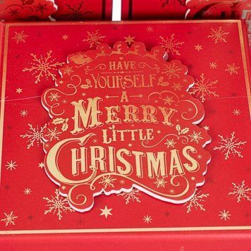 Коробка подар. MERRY CHRISTMAS ЧЕРВ. 17х17х8,5см