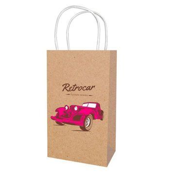 Крафт-пакет з круч. ручками 14,5х22,5х9см RETROCAR