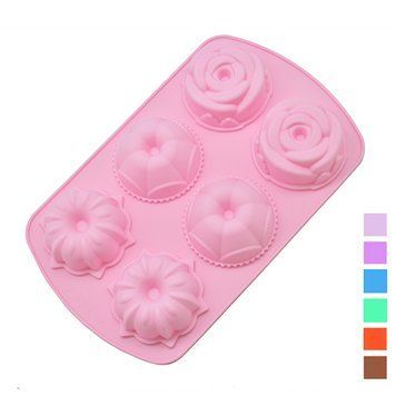 Форма силікон. д. випік. кексів FLEUR 6шт. 27,5х17х3см