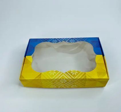 Коробка д. пряників 150х100х30 з фігурн. вікном ПРАПОР