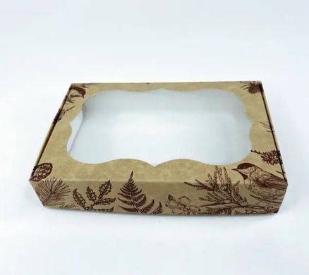Коробка д. пряників 150х100х30 з фігурн. вікном ВІНТАЖ