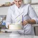 Шпатель нерж. вирівнювач для торту з лінійкою 30см