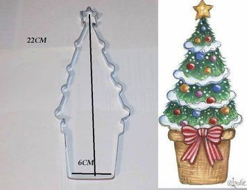 Вирубка ЯЛИНКА В ГОРЩИКУ 22х6см