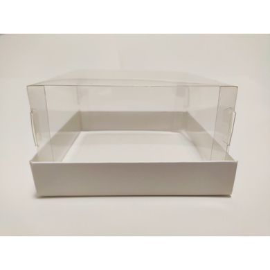 Коробка д. бенто-торту 140х140х80 АКВАРІУМ БІЛА