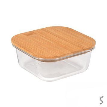 Контейнер скло з бамбук.кришкою SQUARE 500 мл.