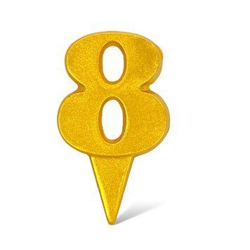 Цифра шоколадна золота "8"