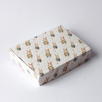 Коробка д. пряників 155х110х30 закрита ЗАЙЧИКИ