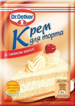 Dr. OETKER Крем для торта зі смаком ванілі 50г