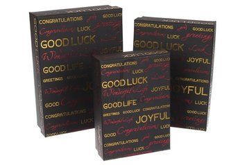Коробка подар. GOOD LUCK чорна 21х15х6см