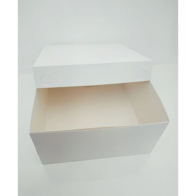 Коробка д. торту 300х300х150 БІЛА закрита