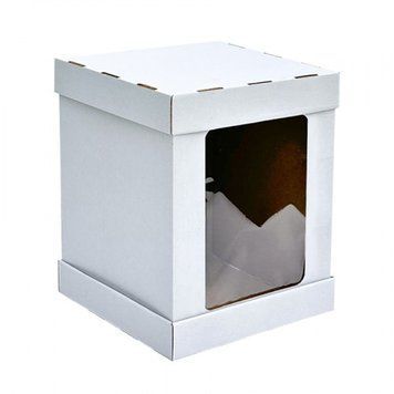 Коробка д. торту 270х270х350 з 2в. КАРТОН. кришка-кришка
