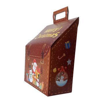Коробка д. цукерок КОРИЧНЕВА "Merry Christmas" на 700г