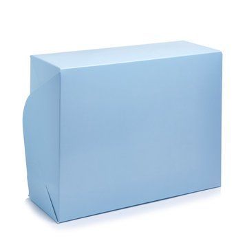 Коробка на 6 кексів 240х180х90 БЛАКИТНА закрита