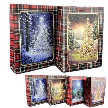 Пакет подар. CHRISTMAS TREE 31х42х12см