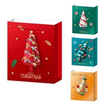 Пакет подар. M MERRY CHRISTMAS 3D 26х32х10см