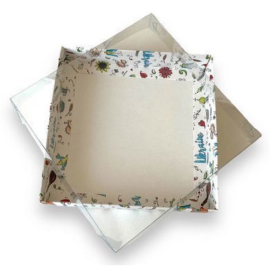 Коробка д. пряників 150х150х35 ПАТРІОТИЧНА