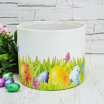 Коробка подар. 18х16см ПАСХАЛЬНІ ЯЙЦЯ