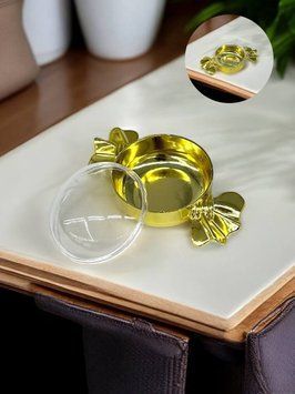 Коробка для цукерок пласт. 9х5см ЦУКЕРКА срібло/золото