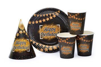 Н-р до дит. ДН 30пр. HAPPY BIRTHDAY ЗІРКИ чорн.