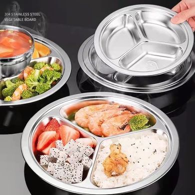 Ланч-бокс нерж. порційний Dinner Plate з кришкою