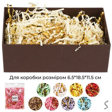 Наповнювач для коробок паперовий з золотом 30г 96466