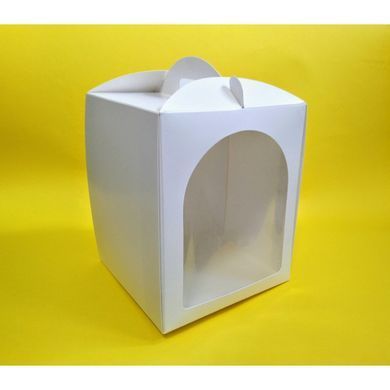 Коробка д. Паски 210х210х250 БІЛА з вікном