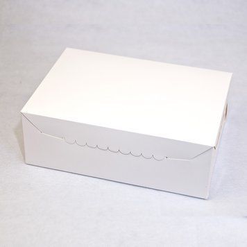 Коробка на 6 кексів 255х180х90 БІЛА закрита