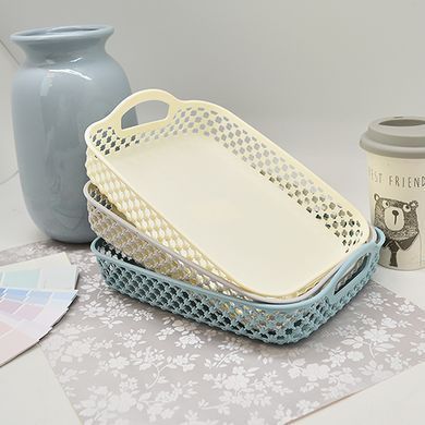 Корзина ажурна з ручками L 25х19,5х4,5/6,5см 30516L