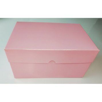 Коробка на 2 кекса 160х110х85 РОЖЕВА закрита