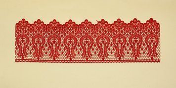 Мереживо 18 червоне