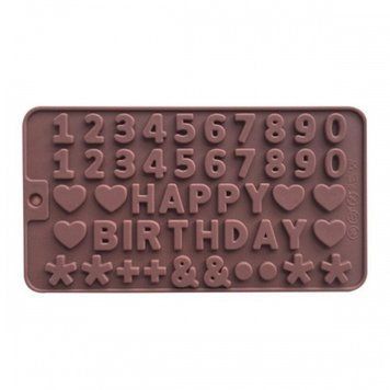 Форма силікон. д. шоколаду HAPPY BIRTHDAY+ЦИФРИ+ЗНАКИ