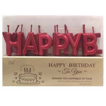 Свічки д. торту "HAPPY BIRTHDAY" 13шт. ЧЕРВОНІ