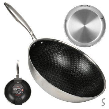 Пательня WOK з а/п покр. інд. дно СОТИ Д30см h8,8см 10385-30