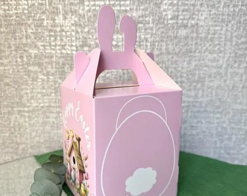 Коробка д. Паски 120х120х150 ВУШКА рожева