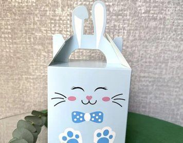 Коробка д. Паски 120х120х150 ВУШКА блакитна
