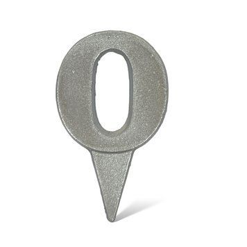 Цифра шоколадна срібна "0"