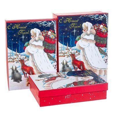 Коробка подар. З НОВИМ РОКОМ (кацапською) 25х17,5х6,5см